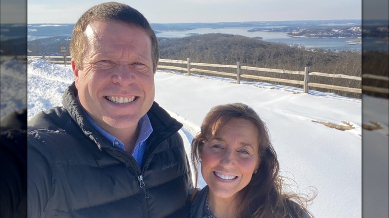 Michelle and Jim Bob take a snowy selfie in 2021