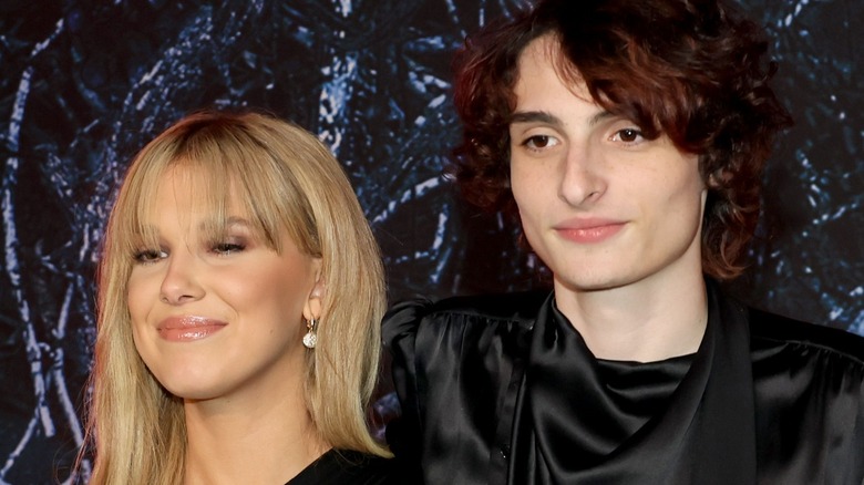 Millie Bobby Brown and Finn Wolfhard smiling