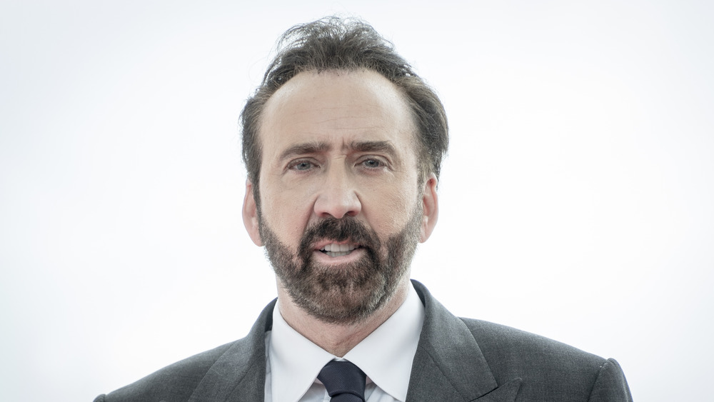 Nicolas Cage posing 