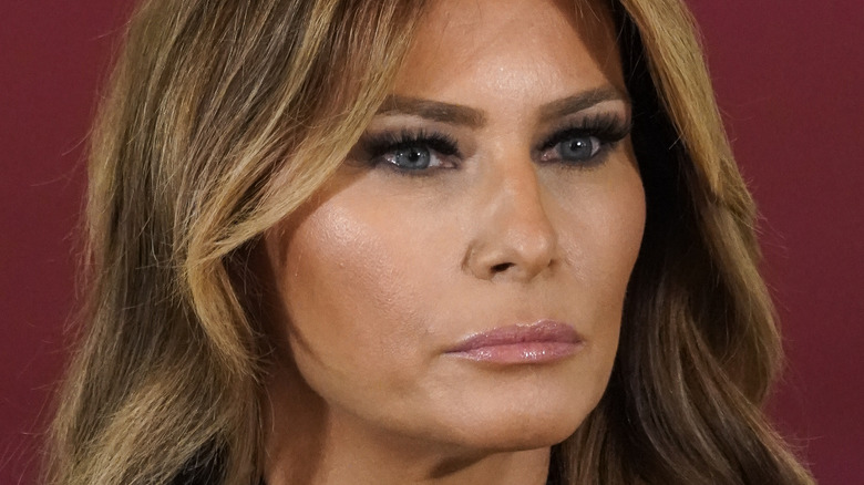 Melania Trump with serious expression