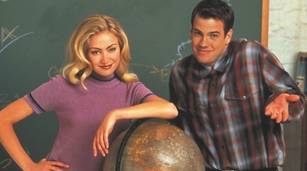 Portia de Rossi and Mitch Mullany in Nick Freno: Licensed Teacher promo photo