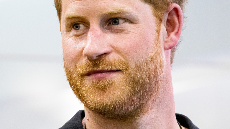 Prince Harry smirks