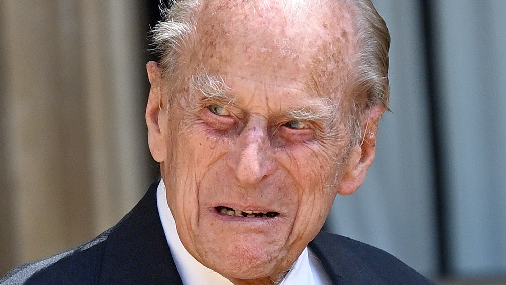 Prince Philip looking to the side