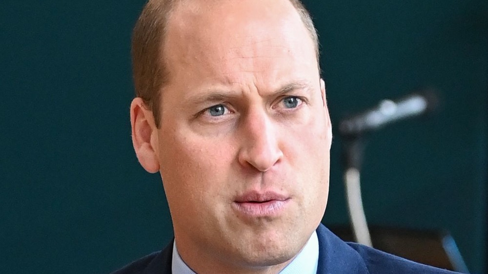 Prince William looking serious