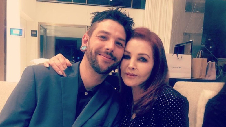 Navarone Garibaldi and Priscilla Presley pose together
