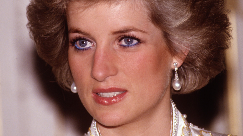 Princess Diana staring