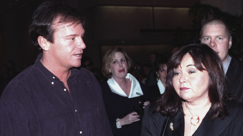 Tom Arnold Roseanne Barr looking past each other