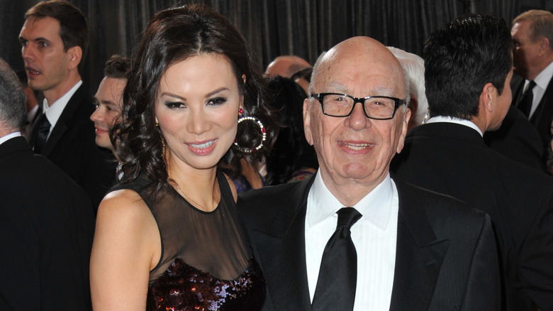 Rupert Murdoch and Wendi Deng pose together in 2013