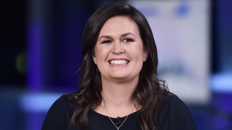 Sarah Huckabee Sanders smiling