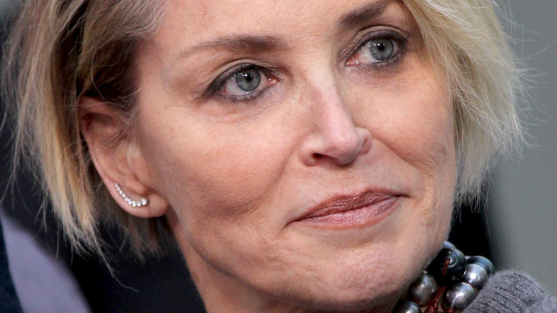 Sharon Stone with a neutral expression