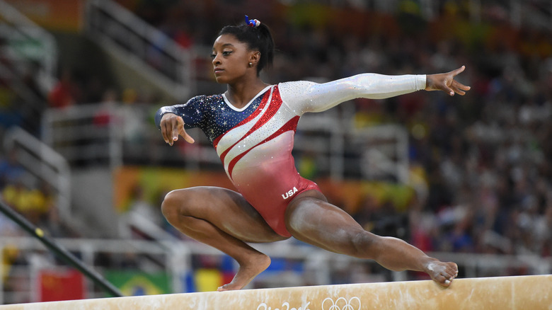 Simone Biles performing