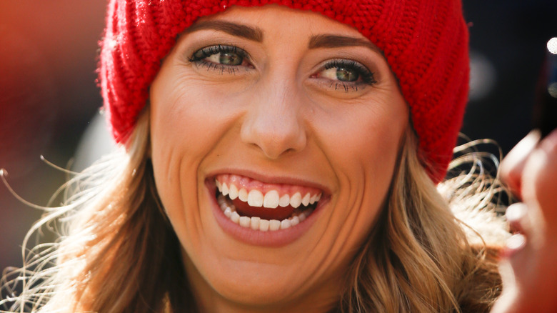 Brittany mahomes smiling in hat