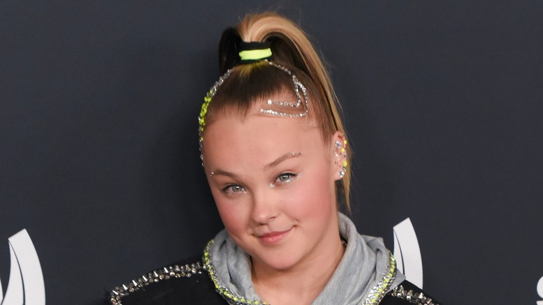 JoJo Siwa high ponytail rhinestones