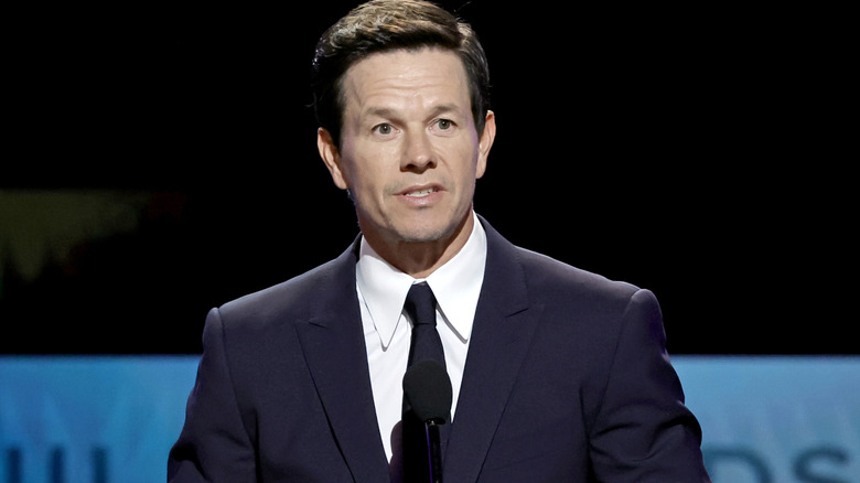 Mark Wahlberg at microphone