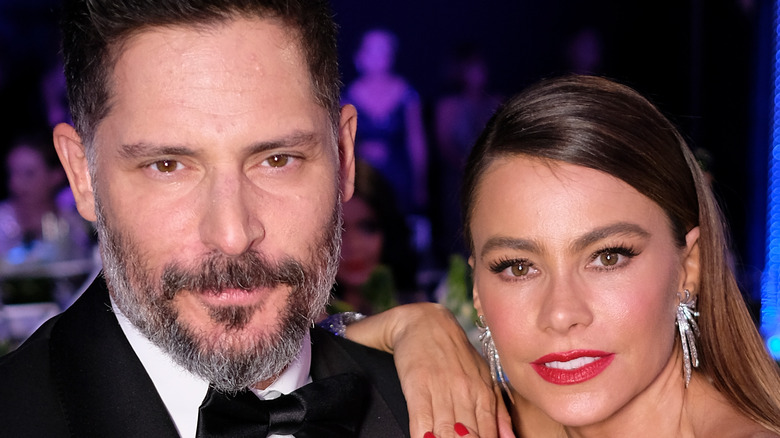 Joe Manganiello posing with Sofia Vergara