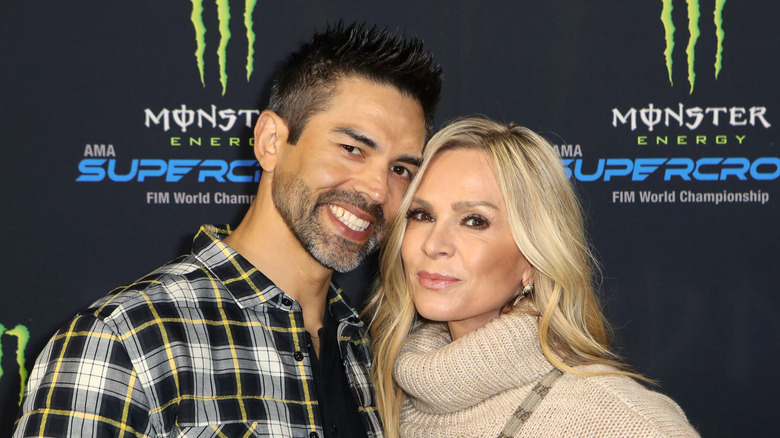 Tamra and Eddie Judge Smiling on red carpet