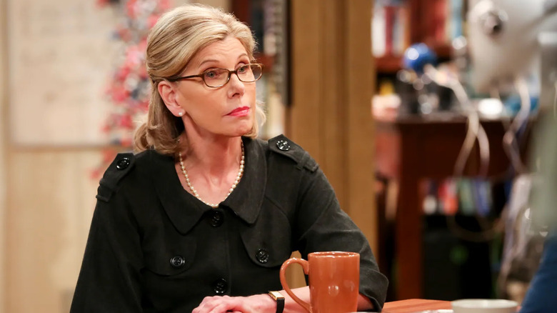 Beverly looking imperious in the living room on The Big Bang Theory
