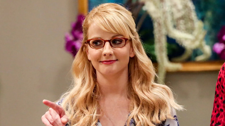 Bernadette pointing a finger on The Big Bang Theory