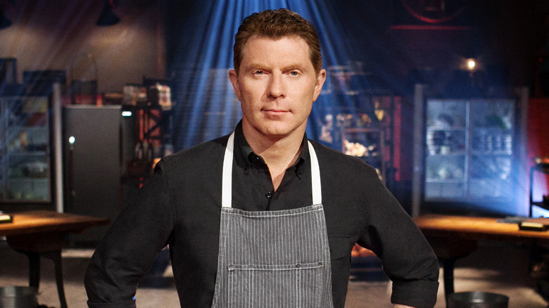 Bobby Flay on set