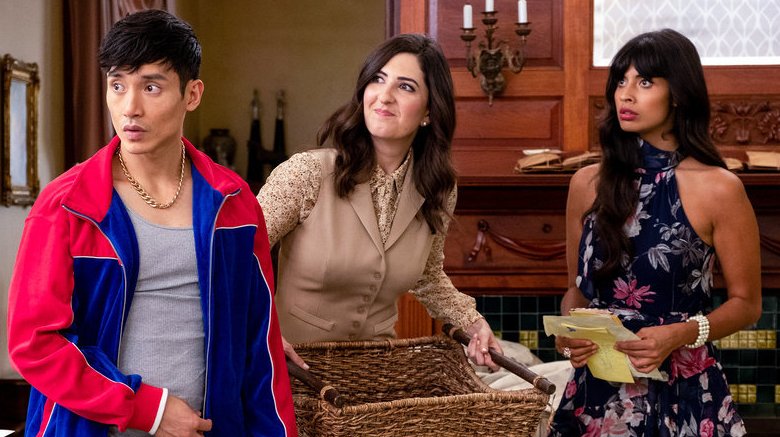 Manny Jacinto, D'Arcy Carden, Jameela Jamil on The Good Place