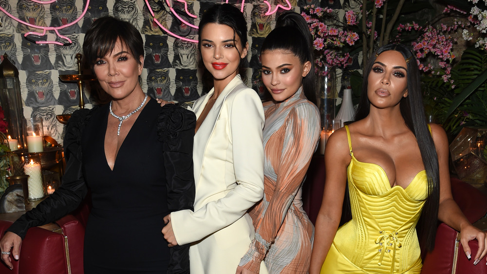 Kris Jenner, Kylie Jenner, Kendall Jenner, and Kim Kardashian posing