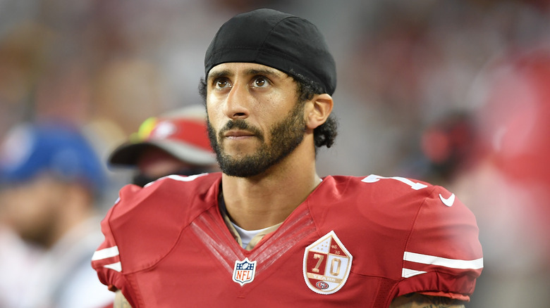 Colin Kaepernick on sidelines
