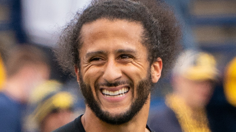 Colin Kaepernick at a Michigan game in 2022