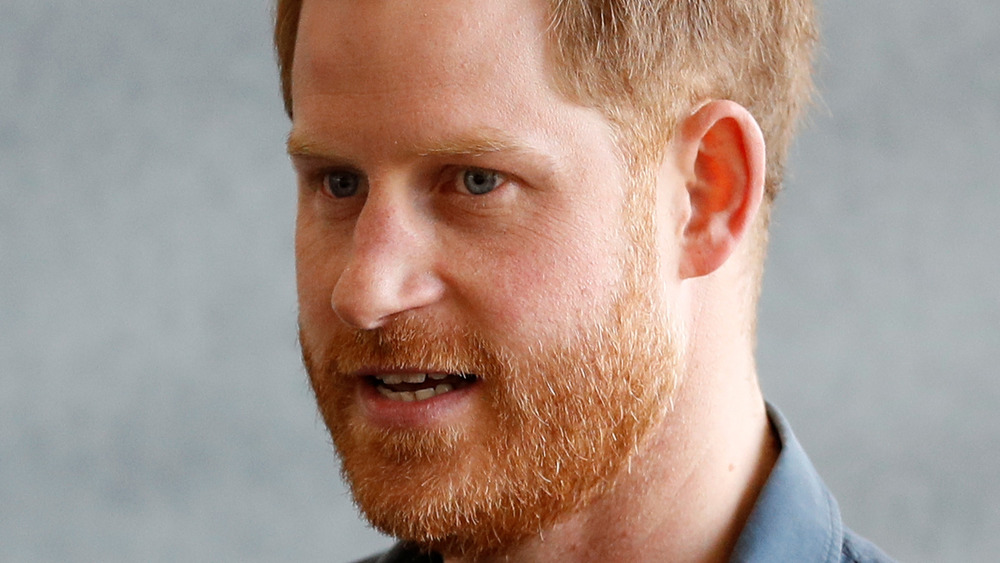 Prince Harry speaking at an event