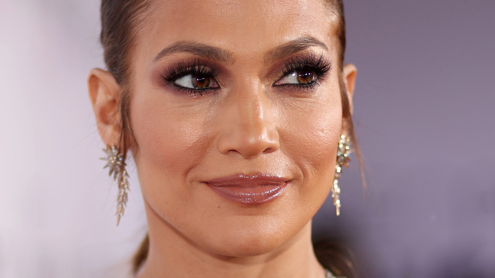 Jennifer Lopez smiling on the red carpet