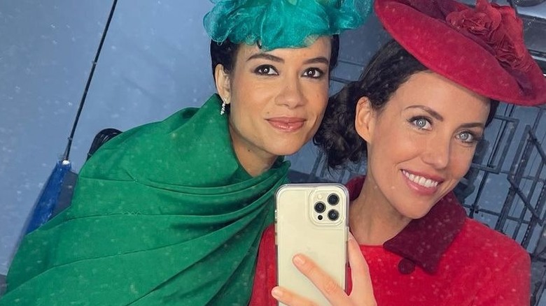 Laura Mitchell takes a selfie with Sydney Morton