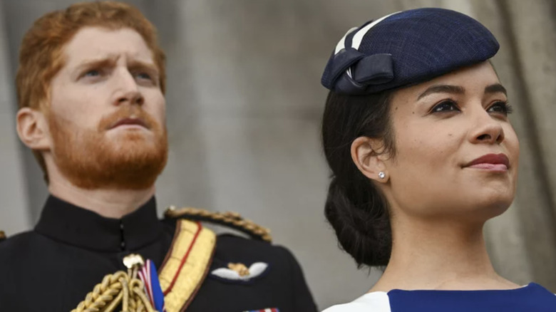 Jordan Dean and Sydney Morton as Prince Harry and Meghan Markle