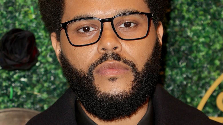 The Weeknd wearing glasss