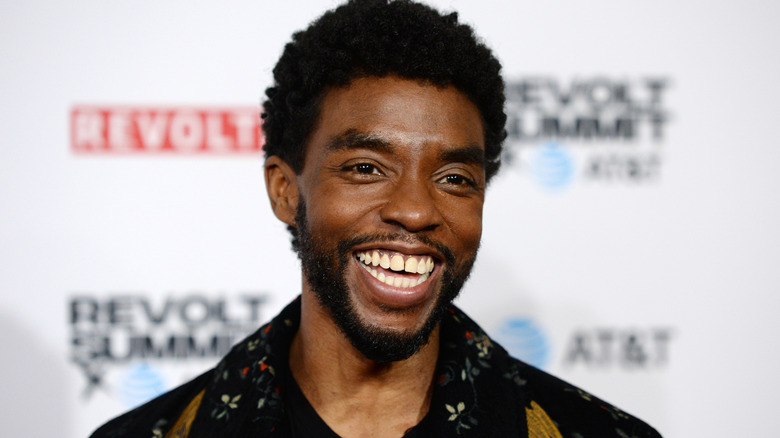 Chadwick Boseman smiling