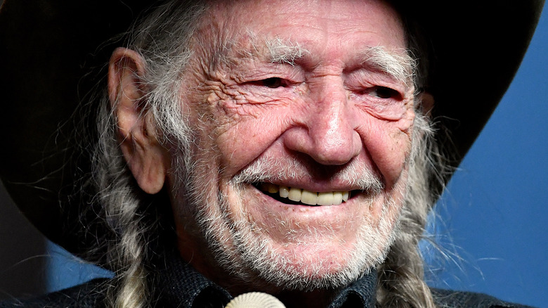 Willie Nelson smiling