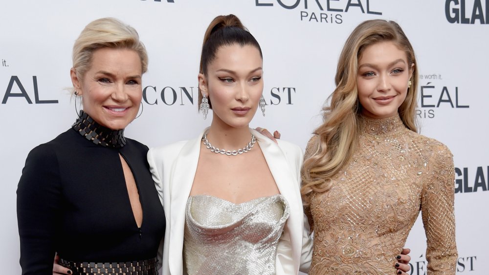 Yolanda Hadid with daughters Gigi and Bella Hadid
