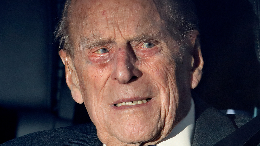 Prince Philip staring