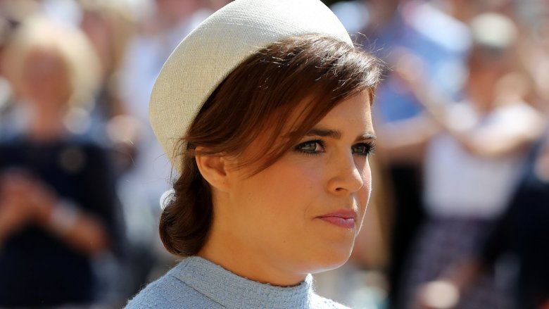 Princess Eugenie arrives at Harry and Meghan Markle's wedding