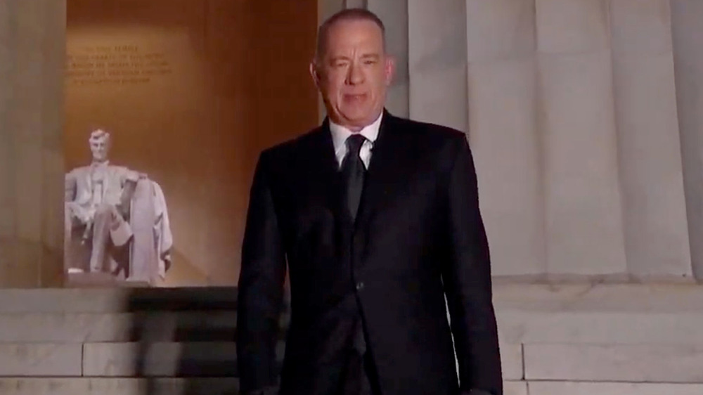 Tom Hanks at the Lincoln Memorial 