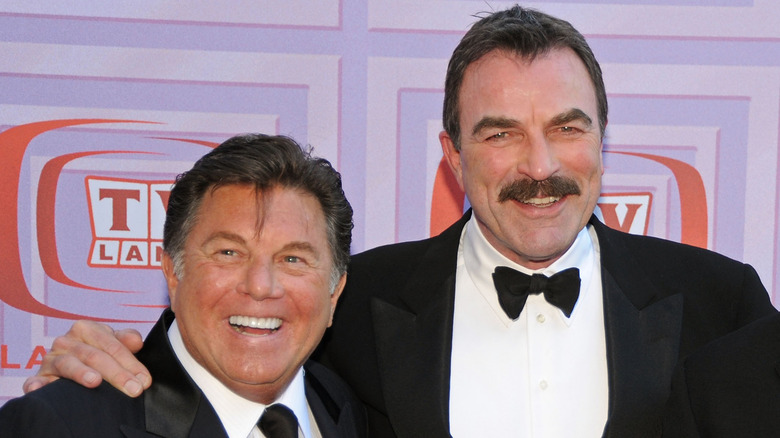 Larry Manetti and Tom Selleck smiling