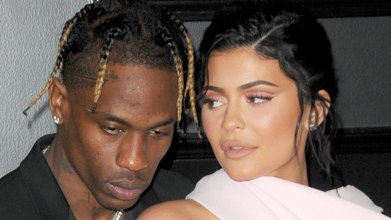 Travis Scott, Kylie Jenner at the 61st Grammy Awards at the Staples Center on February 10, 2019 in Los Angeles, CA