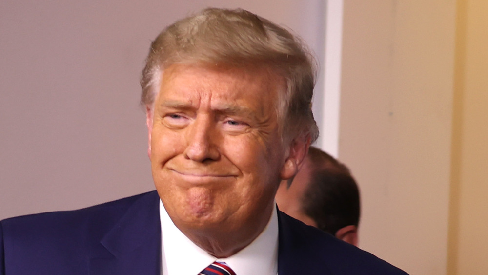 Donald Trump smirking