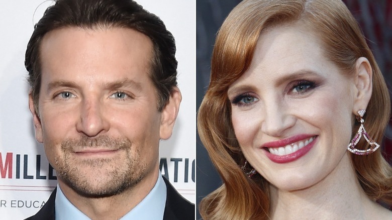 bradley cooper and jessica chastain smiling