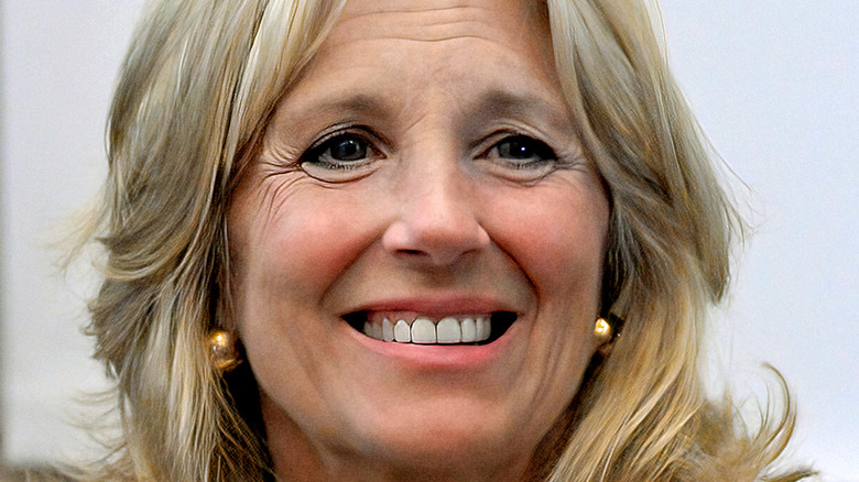 Jill Biden in taupe suit