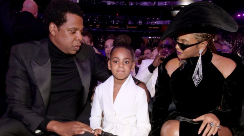 Jay-Z, Blue Ivy, and Beyoncé 