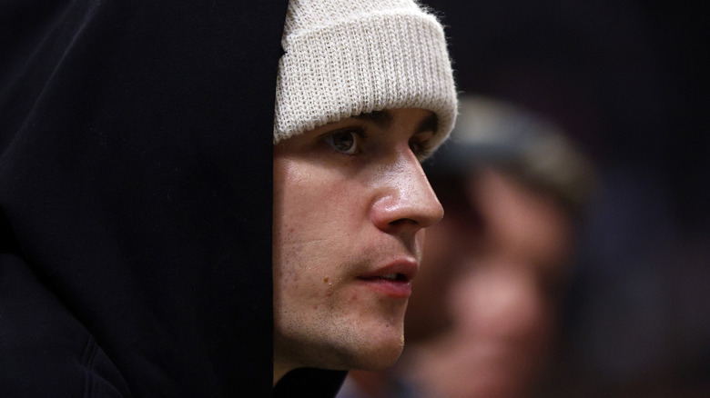 Justin Bieber wearing a beanie