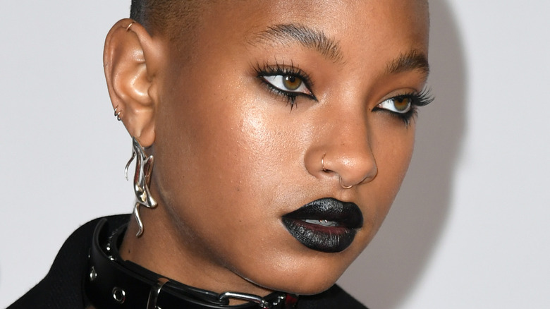 Willow Smith with black lipstick