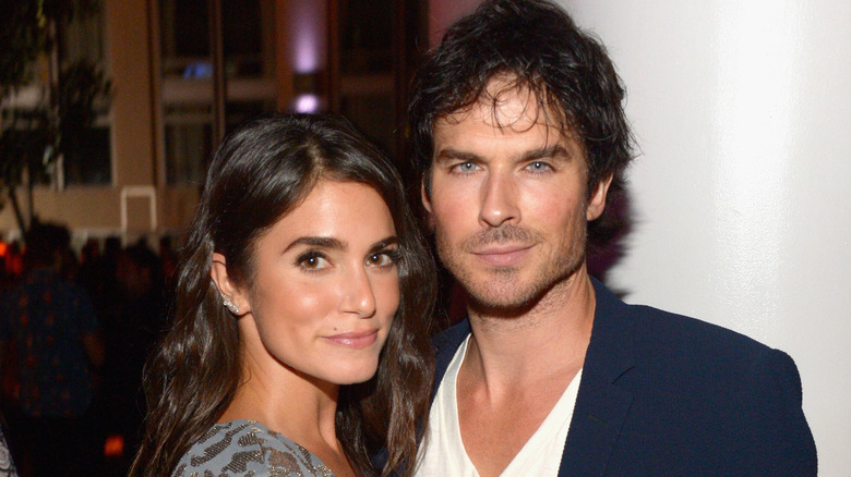 Nikki Reed and Ian Somerhalder posing