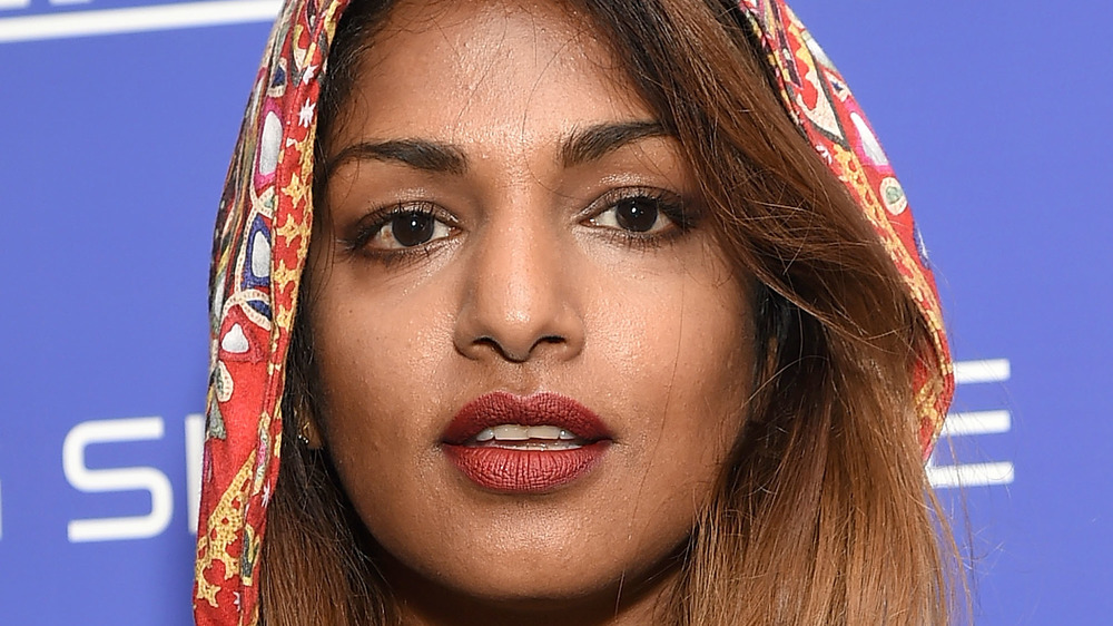 M.I.A. looking at camera