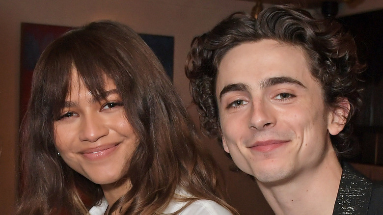 Zendaya, Timothee Chalamet smiling