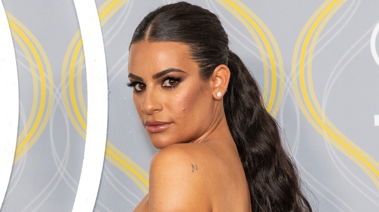 lea michele over the shoulder